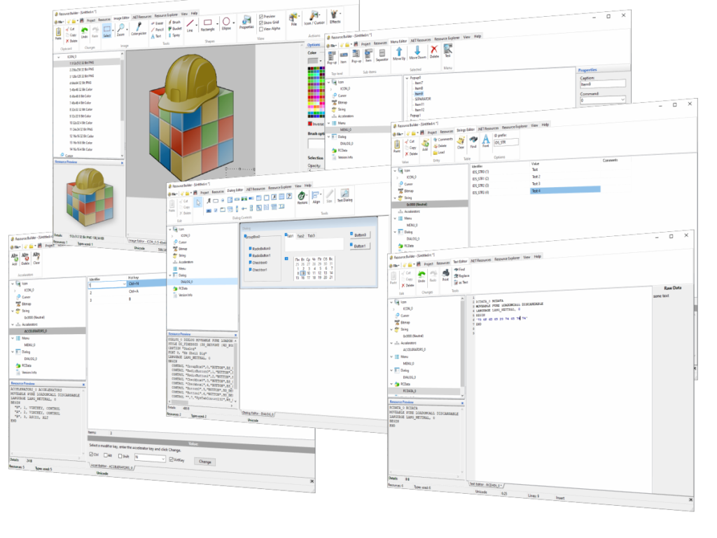 Built-in Resources Editors