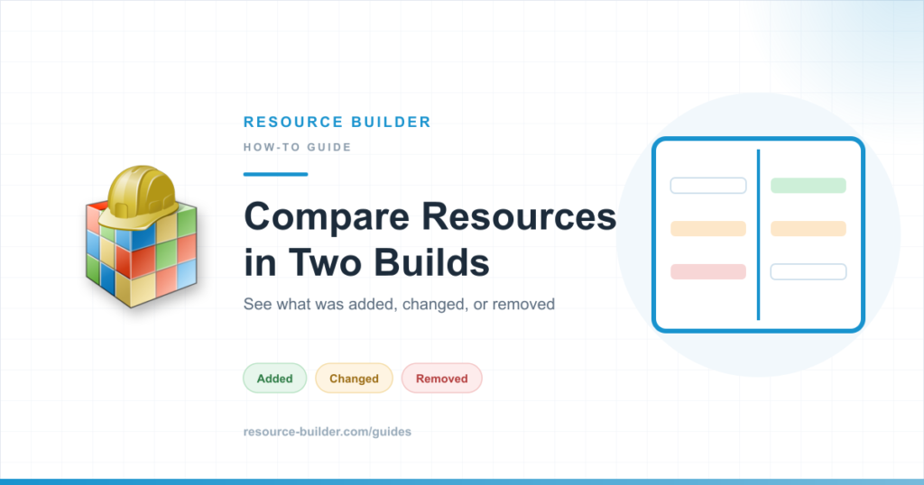 Compare Resources in Two Builds