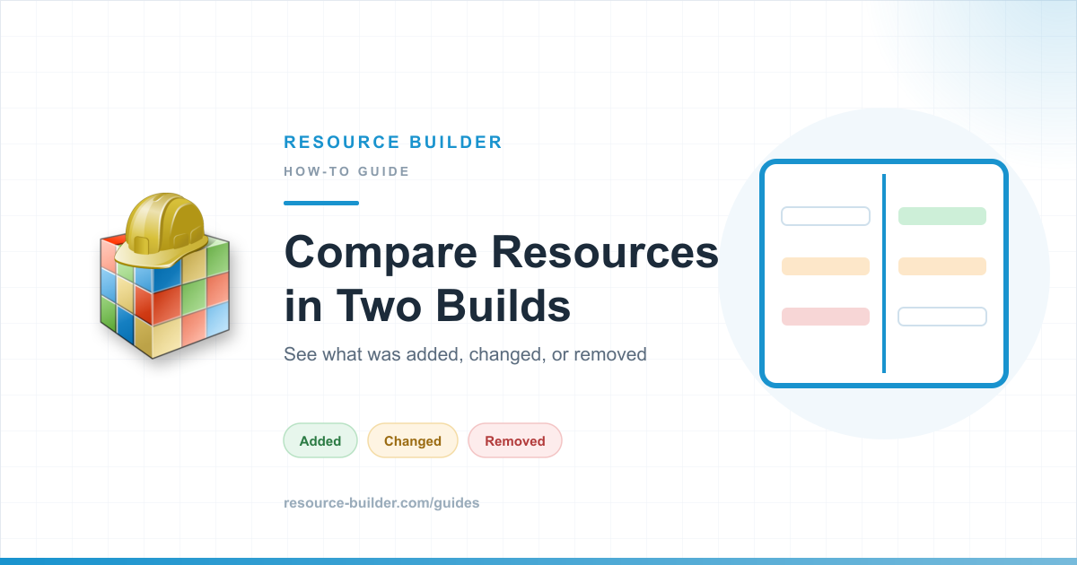 Compare Resources in Two Builds