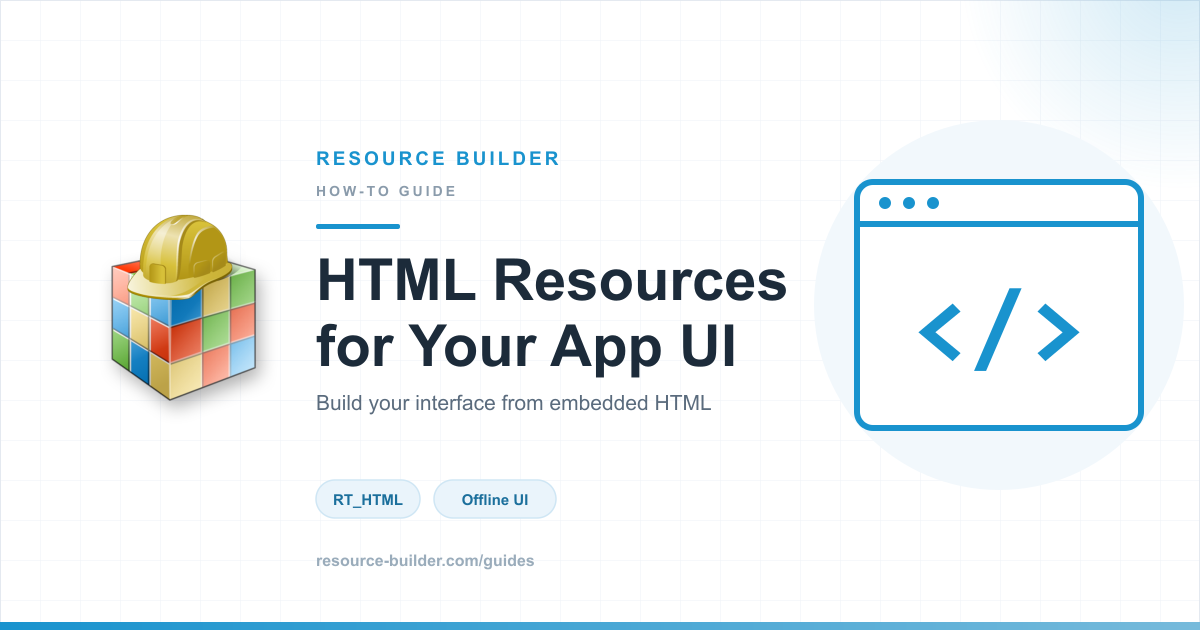 Use HTML resources to build the UI