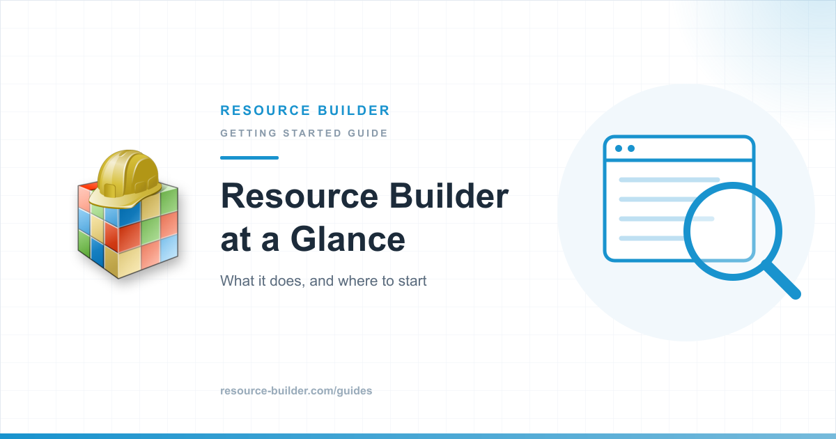 A quick look at Resource Builder