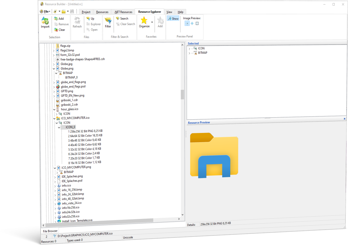 Resource Builder: Resource Explorer